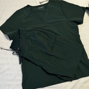 Mandala Hunter Green Scrub Set